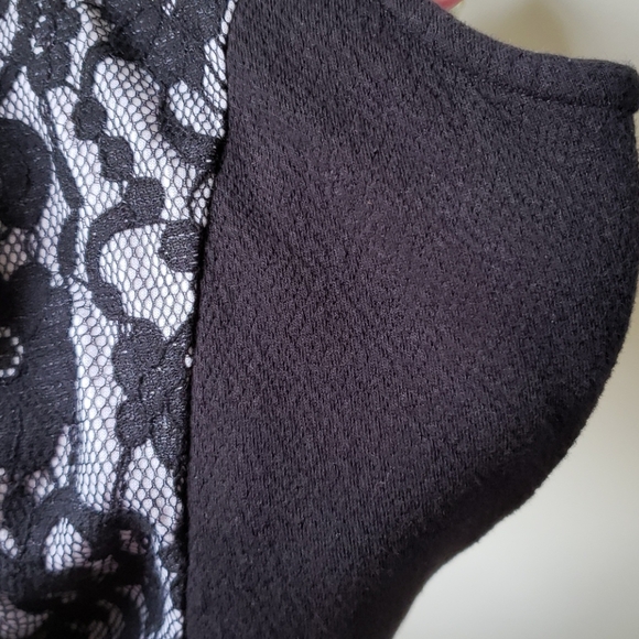 Anthropologie‎ Maeve Floral Lace Black Dress sz M P - Picture 5 of 11